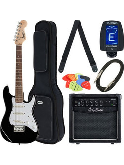 Squier Mini Strat V2 BK IL Bundle