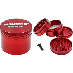 Elements Grinder Τρίφτης Κόκκινο Large 61mm Aluminium - 4 Parts