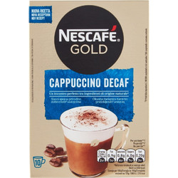 Nescafe Gold Decafeine Καφές Cappuccino Αλεσμένος 10x125gr