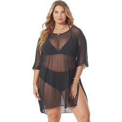 Παρεό Φόρεμα Plus Size Annamu Μαύρο A-1050