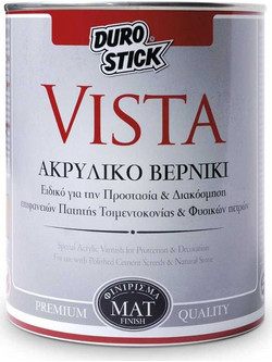 Durostick Vista Βερνίκι Επιφάνειας Πέτρας Διαλύτου Ματ 2.5lt