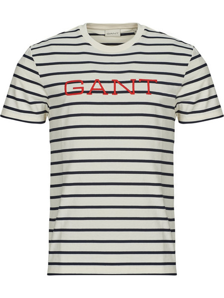 T-shirt με κοντά μανίκια Gant GRAPHIC STRIPED SS T-SHIRT
