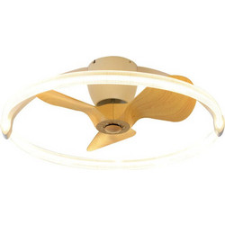 InLight Nettilling Ανεμιστήρας Οροφής 75cm 80W με Φως & Τηλεχειριστήριο Μαύρος