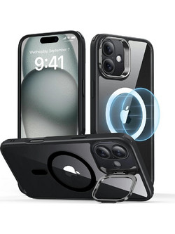 ESR Classic Hybrid with Stash Stand HaloLock Θήκη Clear Black (iPhone 16 Plus)
