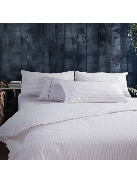 Παπλωματοθήκη Nau Coast (Σετ 3τμχ) Silver Nautica Υπέρδιπλo 240x220cm 100% Βαμβακερό Περκάλι