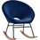 HomeMarkt Κουνιστή Πολυθρόνα Βελούδινη Μπλε Paulina HM8399.08