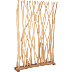 BOHO ΠΑΡΑΒΑΝ ΑΠΟ ΜΑΣΙΦ ΚΛΑΔΙΑ ΤEAK HM9521 ΦΥΣΙΚΟ 120Χ20Χ180Yεκ