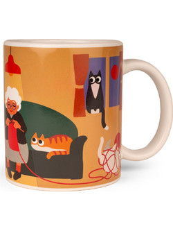 Κούπα Kikkerland Cat Lady Morph Mug | Θερμοευαίσθητη Κεραμική Κούπα με Σχέδιο Γάτας - Kikkerland
