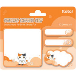 Χαρτάκια i-Total Sticky Memo Set Orange Cat XL3109