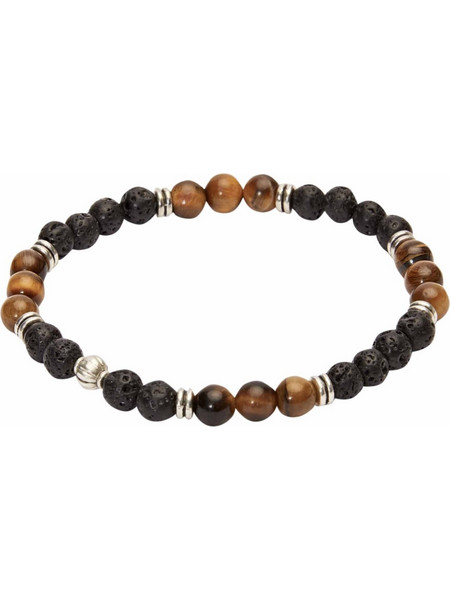 Βραχιόλι Χεριού Viro Tiger's Eye - Lava Stone - 607178