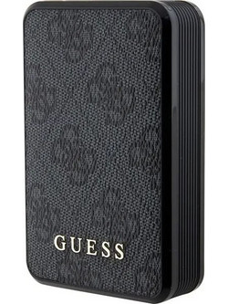 Guess Leather Metal Logo Power Bank 10000mAh 18W Black
