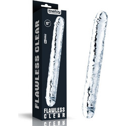 Lovetoy Flawless Διπλό Dildo 30cm Clear