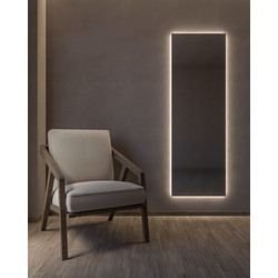Καθρέπτης τοίχου 5mm Square Project Mirrors 45x180 με Led φωτισμό Διακόπτης Αφής: Όχι