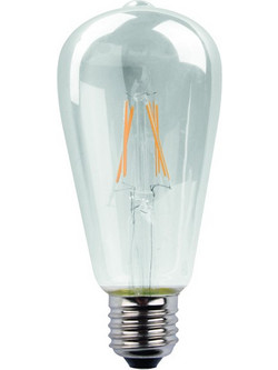 Λάμπα LED 11W για Ντουί E27 και Σχήμα ST64 Φυσικό Λευκό 1600lm Dimmable