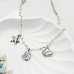 Βραχιόλι Ποδιού Silver Shells ΚΩΔ: AK144
