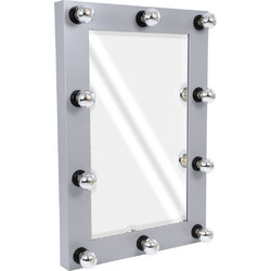 Globostar Καθρέπτης Μακιγιάζ Τοίχου με Φως 60x90cm Γκρι Τσιμέντου