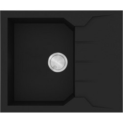 Sanitec Ultra Granite 812 Επικαθήμενος Νεροχύτης Γρανίτη Αντιστρεφόμενος Ματ Nero 60x50cm