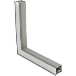 GLOBOSTAR(R) ALP-CORNER-SIDE90 RECESSA 61790 Χωνευτό Προφίλ Αλουμινίου Γωνία με Λευκό Γαλακτερό Πατητό Κάλυμμα για Ταινίες LED IP20 - Γκρι Ανθρακί Ματ - Μ30 x Π3.5 x Υ4cm 61790