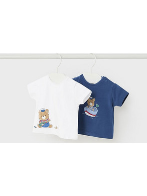 Σετ Δύο Μπλούζες Σταμπωτές Better Cotton Mayoral Navy Μπλε Mayoral