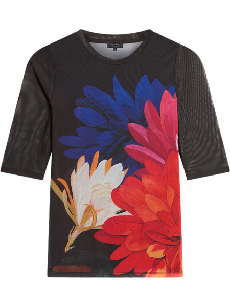 Μπλουζα Ilussa Printed Mesh Half Sleeve 281484 black