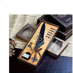 Σετ Πένα Καλλιγραφίας με Φτερό KOR-166566-BLACK-OEM