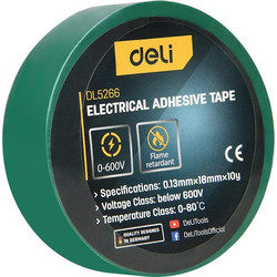 DELI μονωτική ταινία υψηλής αντοχής DL5266, 18mm x 9.15m, πράσινη