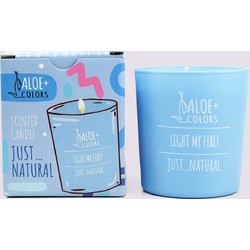 Aloe+ Colors Scented Soy Candle Just Natural Αρωματικό Κερί Χώρου Σόγιας Με Άρωμα Φρεσκάδας Σε Βαζάκι 220gr
