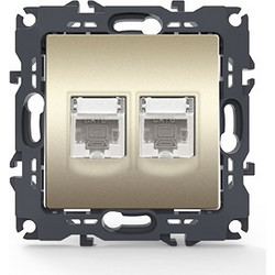 PRIME ΠΡΙΖΑ ΔΙΚΤΥΟΥ 2xRJ45 CAT6 UTP IP20 MAT ΣΑΜΠΑΝΙΖΕ ACA - 1000113304