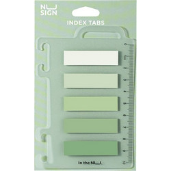 Deli Αυτοκόλλητοι Σελιδοδείκτες Film Bopp Blister 5x20 Φύλλα 44x12mm Nusign Πράσινο (231.664083)