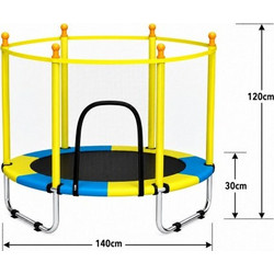 Τραμπολίνο Balance με δίχτυ προστασίας Διάμετρο 140cm και ύψος 120cm για μέγιστο βάρος έως 80 κιλά