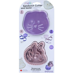 Melii Κόπτες Σάντουιτς Sandwich Cutters Unicorn/Cat 6τμχ