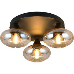 Φωτιστικό Οροφής - Πλαφονιέρα Divina R66643013 3xE14 10W 28x15cm Amber RL Lighting