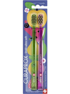 Curaprox CS 5460 Duo Summer Special Edition Ροζ Πράσινο 2τμχ