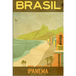 Αφίσα Exotic Brazil Ipanema - Typographic , 29X42 (A3)