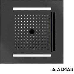 Κεφαλή ντους εντοιχισμού οροφής E044302 Temotion Icicle Almar Black Brushed PVD