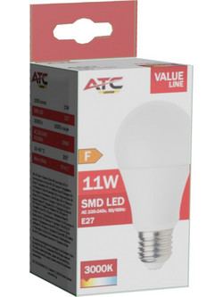 ATC SMD Λαμπτήρας LED A60 230V 11W/1055LM E27 3000K