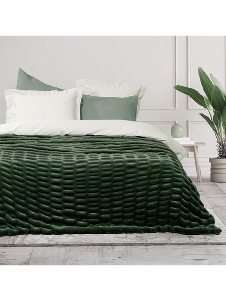 Κουβέρτα 220x240 Υπέρδιπλη 680gsm Nima Mossy- Dark Green