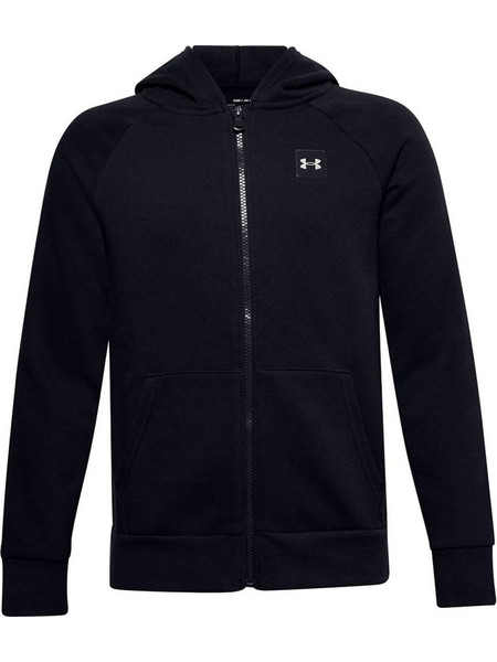 Under Armour Rival Παιδική Ζακέτα Fleece με Κουκούλα και Φερμουάρ Μαύρη 1357609-001