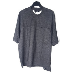 Ανδρική Μπλούζα T-Shirt Oversize με Τσεπάκι Bodymax -Γκρι Σκούρο