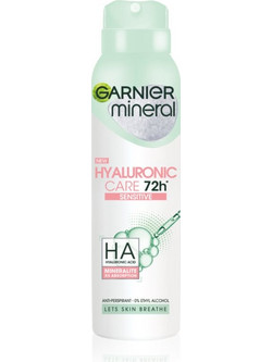 Garnier Mineral Hyaluronic Care 0% Alcohol 72h Spray 150ml