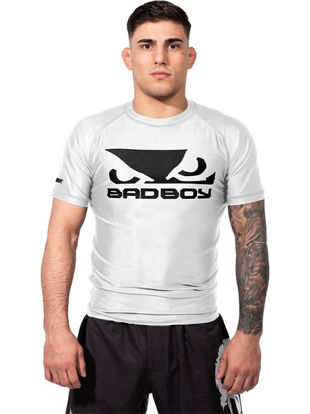 BAD BOY RASHGUARDS LOGO CLASSIC SHORT SLEEVE (BB-000063) BB-000080-WB Λευκό