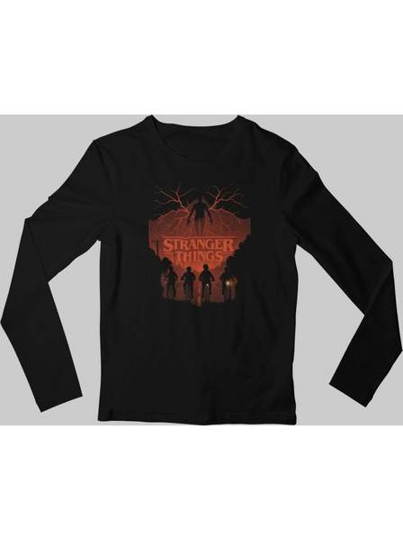 Stranger Things Night Riders Παιδικό Μακρυμάνικο T-shirt - BLACK