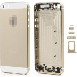 Πίσω Καπάκι Μπαταρίας για iPhone 5s με Logo / Πλήκτρα και Βάση για SIM Υψηλής Ποιότητας - Χρυσό