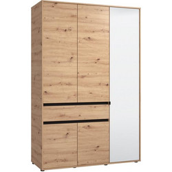 ΝΤΟΥΛΑΠΑ CORBETT 3K1F1O h211 ARTISAN OAK/ΜΑΥΡΟ ΜΑΤ ΧΡΩΜΑ 138x55x211εκ