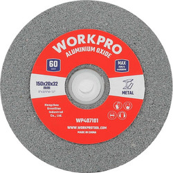 ΠΕΤΡΑ ΛΕΙΑΝΣΗΣ ΔΙΔΥΜΟΥ ΤΡΟΧΟΥ 150x20x32mm ΧΟΝΤΡΗ No.60 WP407101 WORKPRO (ΚΑΡΤΕΛΑ)