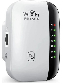 300Mbps Wireless WiFi Repeater Λευκό με WPS, LAN και 2.4GHz για Ενίσχυση Σήματος