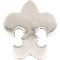 FLEUR DE LIS ΣΟΥΒΕΡ 19x16x2cm ΑΛΟΥΜΙΝΙΟ ΑΣΗΜΙ 2τμχ
