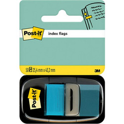 Σελιδοδείκτες 3M Post-it 25,4 x 43,2 mm Τιρκουάζ (50 καρτέλες)
