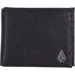 Unisex Volcom Slim Stone PU Wallet S BLACK