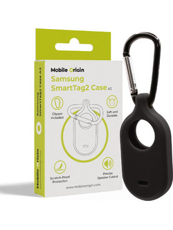 Mobile Origin θήκη σιλικόνης μπρελόκ για Samsung SmartTag 2 - ΜΑΥΡΟ - MO-SST2-BLK